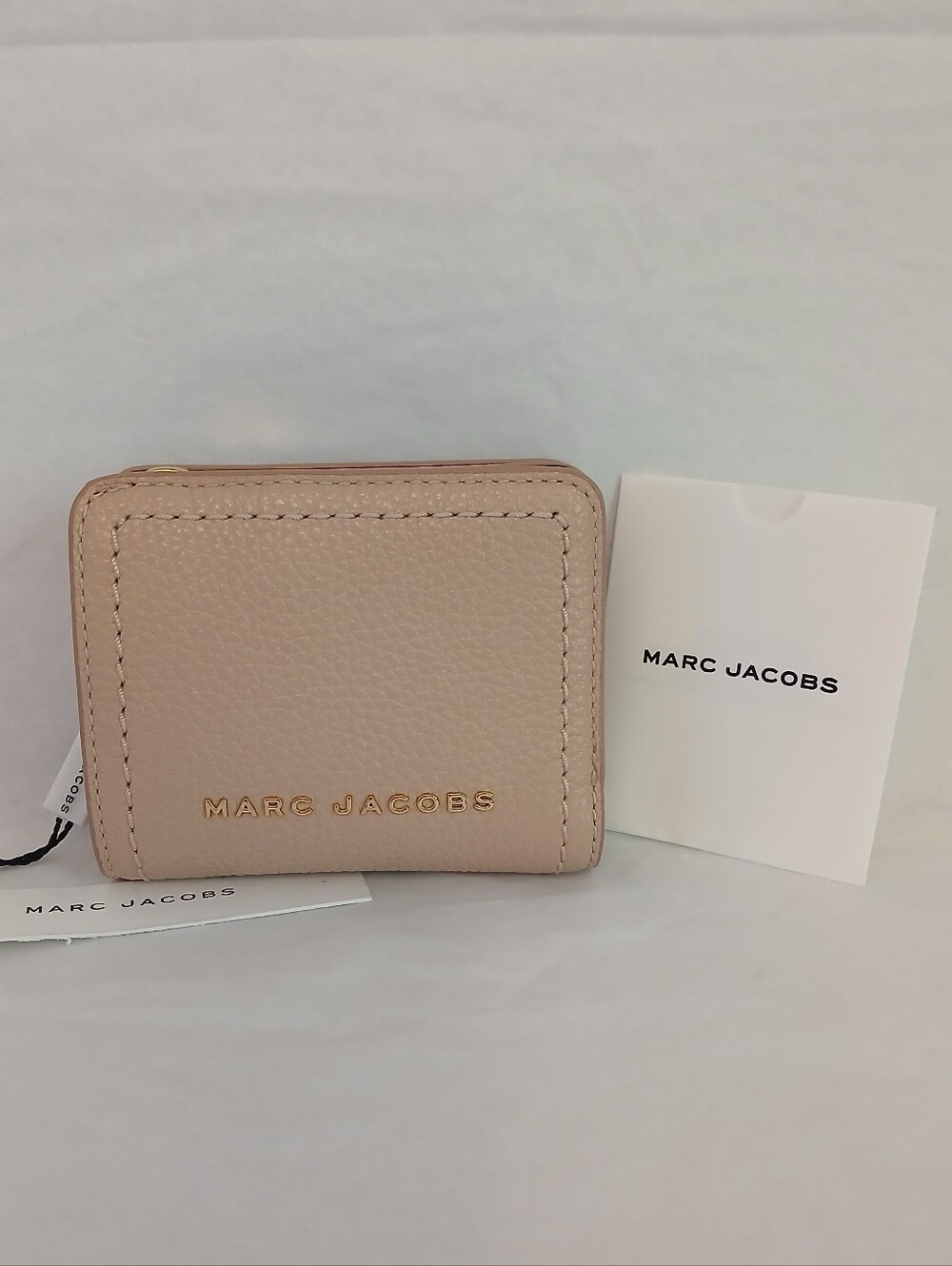 Marc Jacobs Leather The Groove Compact Mini Wallet Rose, Colorblock